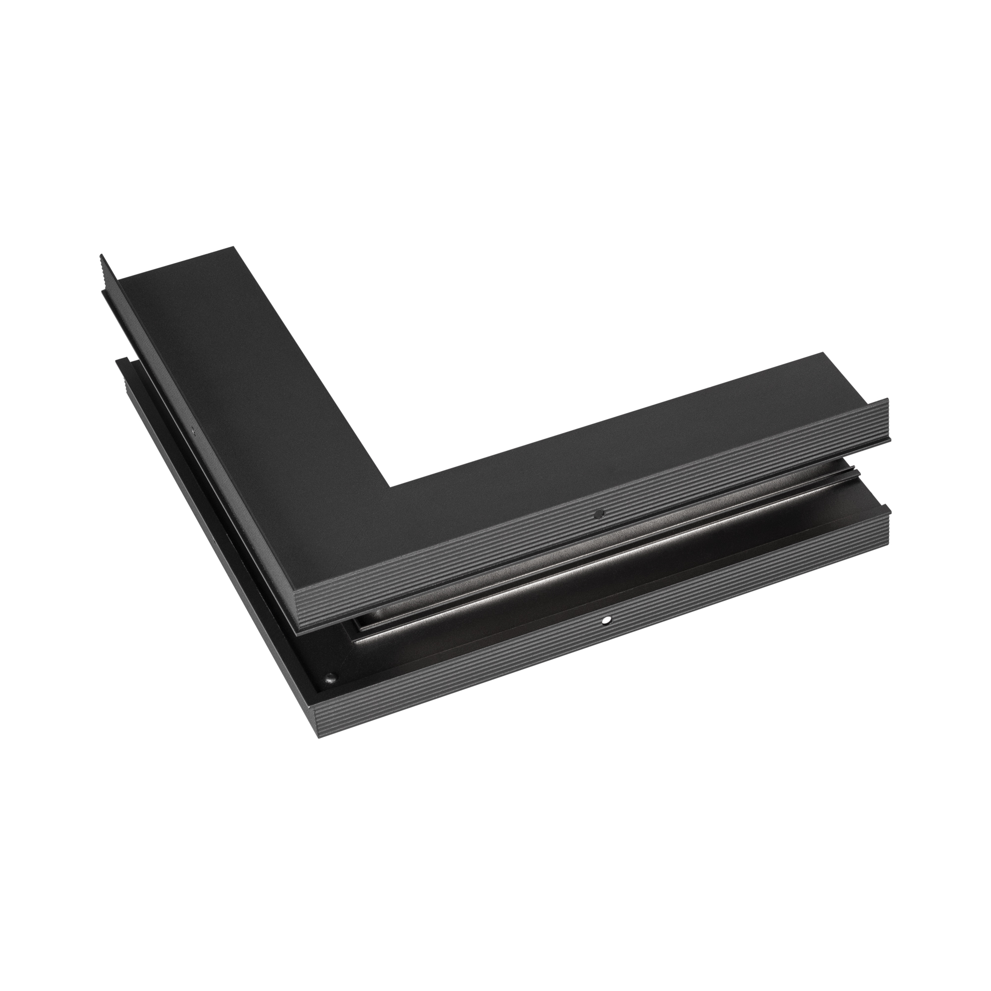 Коннектор угловой MAG-CON-4560-F-L90-EXT (BK, внешний) 027014 - Угловой внешний коннектор для встраиваемого трека MAG-TRACK-4560-F. DC24V. Материал алюминий, цвет черный. Размеры 245,5x245,5x75x60мм. DC24V. Аксессуары для соединения с треком приобретаются