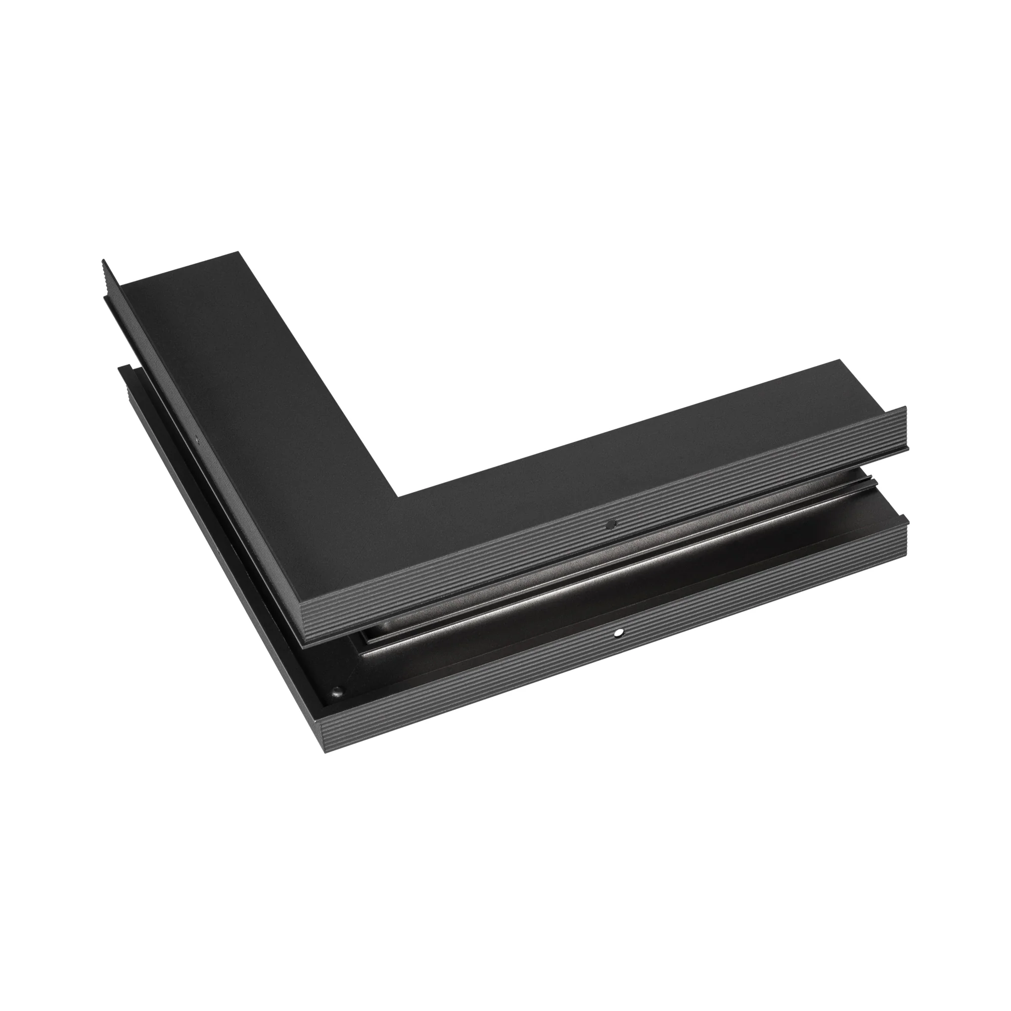 Коннектор угловой MAG-CON-4560-F-L90-EXT (BK, внешний) 027014 - Угловой внешний коннектор для встраиваемого трека MAG-TRACK-4560-F. DC24V. Материал алюминий, цвет черный. Размеры 245,5x245,5x75x60мм. DC24V. Аксессуары для соединения с треком приобретаются