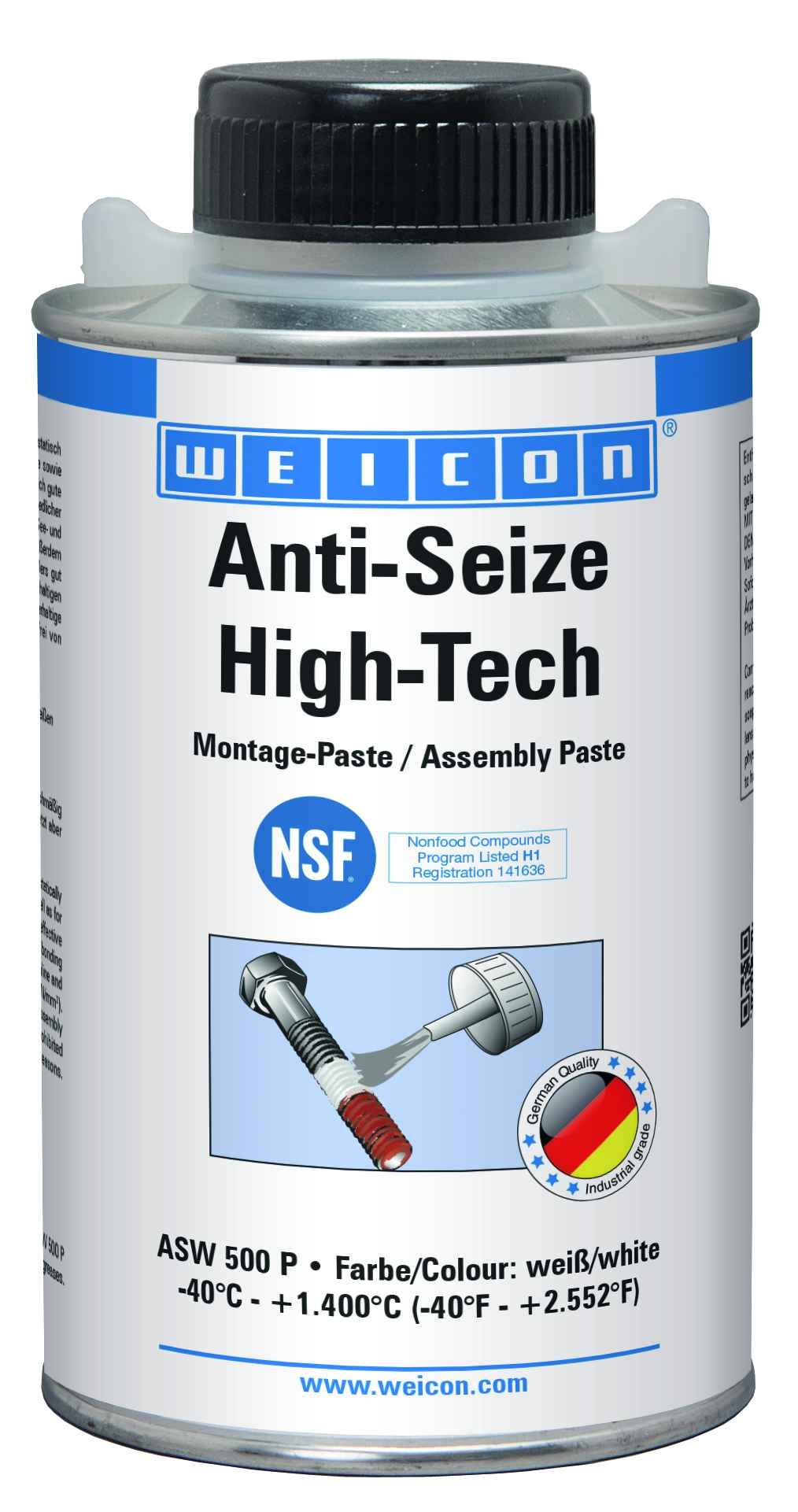 wcn26100050 - 10030351 WEICON Anti-Seize High-Tech Монтажная паста (500 г) антикоррозионное средство, не содержащее металла