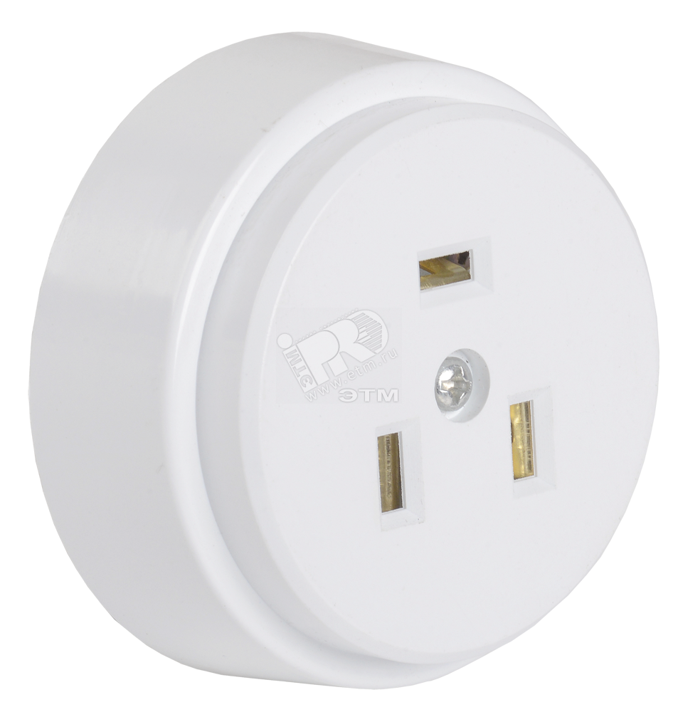 РПпл10-01-Ст Розетка разборная для плиты с з/к о/у 32А белая ERP10-32-01-K01