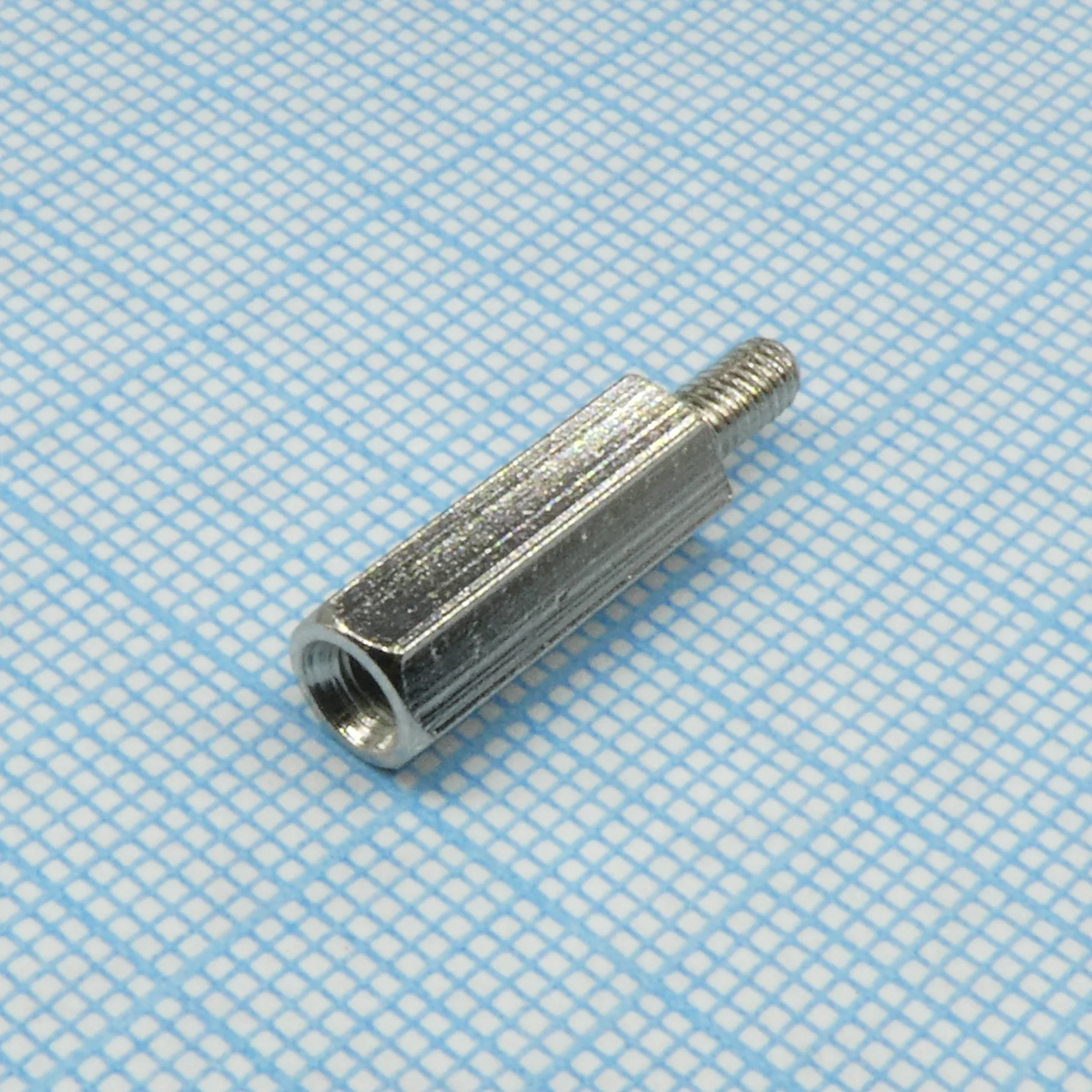 H-L1500 2100-5-03-1N1W - Стойка латунная никелированная для печатной платы, шестигранная, М3, 15мм, отверстие-винт