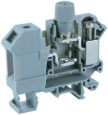 Предохранительная клемма UKHV-10RD - Предохранительная клемма, 5X20, тип фиксации провода: винтовой, номинальное сечение: 10 мм кв., до 10A, 1000V, ширина: 10,2 мм, цвет: серый, тип монтажа: DIN 35