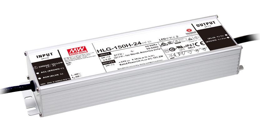 HLG-150H-48A - AC/DC драйвер электропитания светодиодов 153.6Вт Single 5-Pin