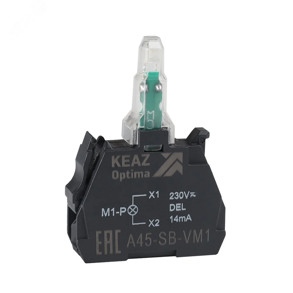 Световой-блок-OptiSignal-D22-A45-SB-VM3-зеленый-110-230 В AC/DC-с защитой от наводок ZBVM3 362250