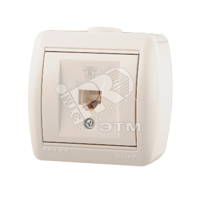 Розетка телефонная 1-м ОП Nata RJ11 бел. 710-0200-137