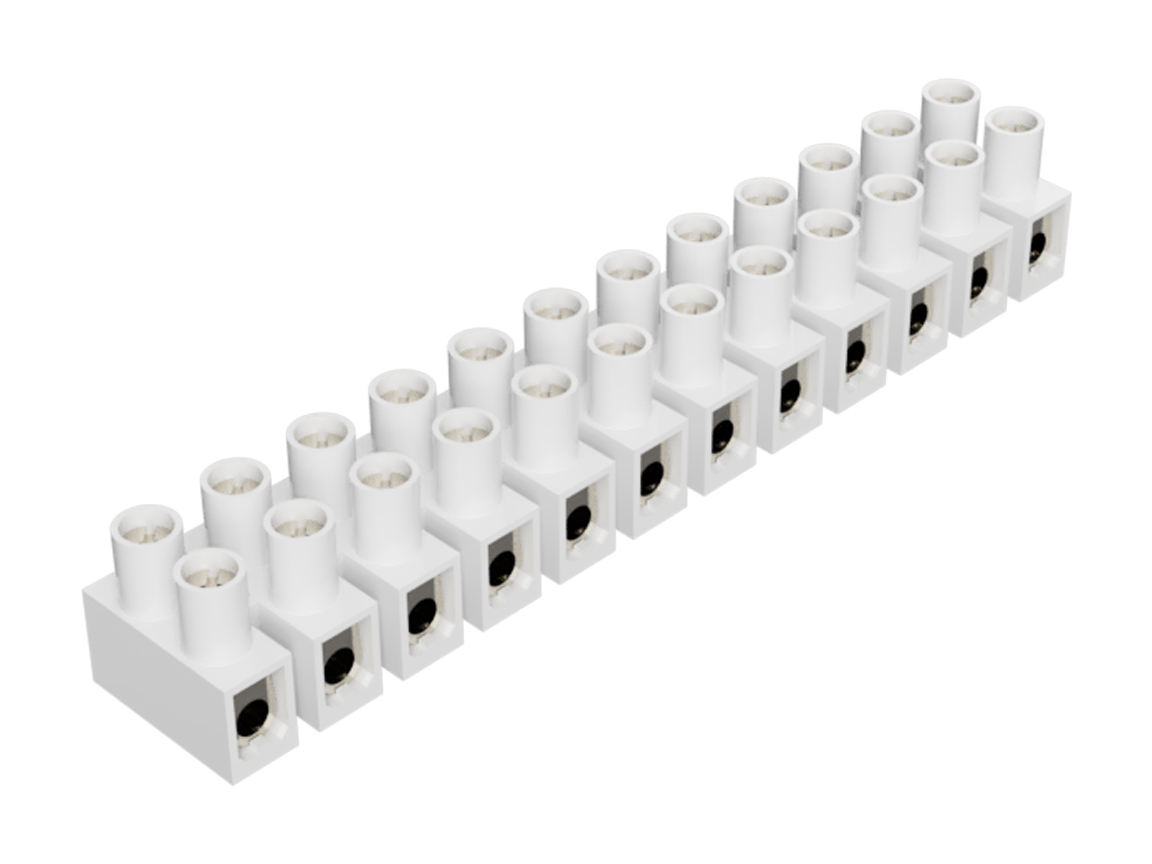 Клеммная колодка 4E / 12 GW - Клеммные колодки, Тип 4 GW, 12 полюсов, Glow Wire, делимые, без защиты провода, номинальное сечение провода: 1,5 мм кв., номинальные характеристики: 400 V; 17,5 A; серия Appliance
