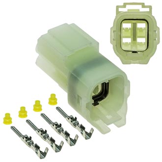 7045F-2.2-11 - Разъем автомобильный соединитель, вилка 4 конт, 12/ 24 В