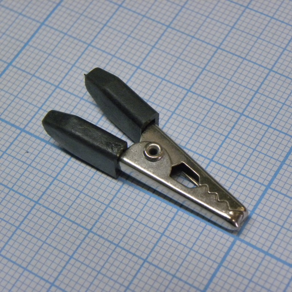 крокодил   1228 (35мм)  BLACK - зажим типа крокодил