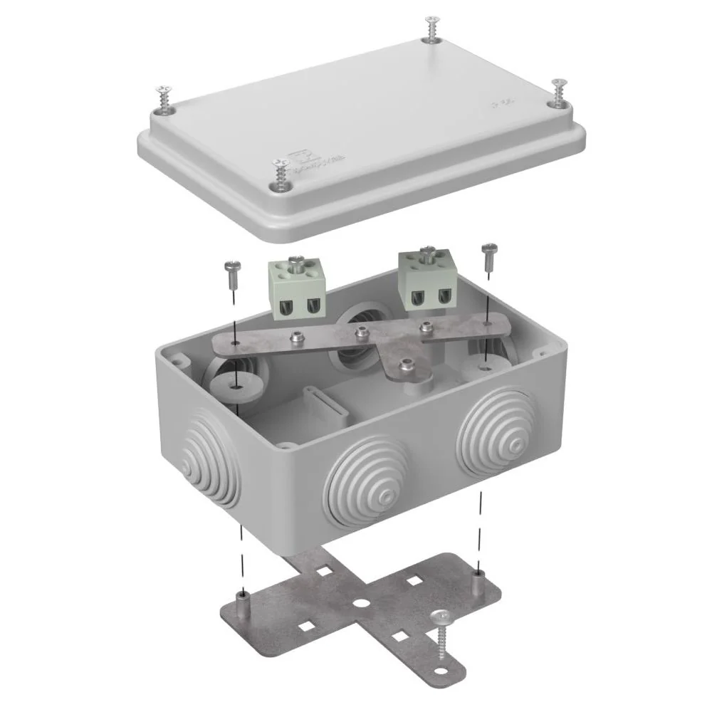 Коробка огнестойкая для о/п 40-0340-FR1.5-4 Е15-Е120 RAL7035 120х80х50 (20 шт/кор)