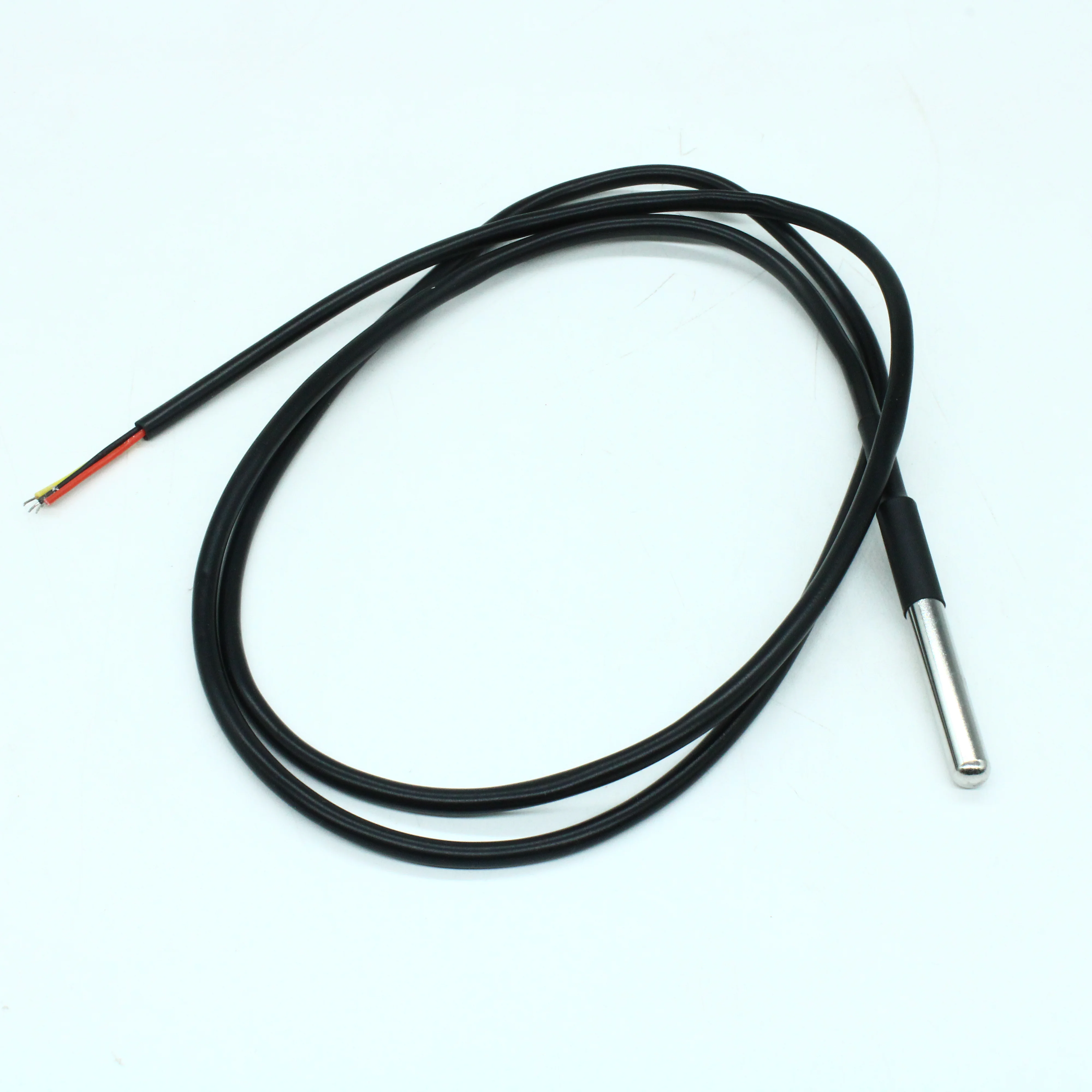 DS18B20 WATERPROOF TEMPERATURE SENSOR - Температурный водонепроницаемый цифровой датчик в металлическом рукаве с проводом (L=1метр)