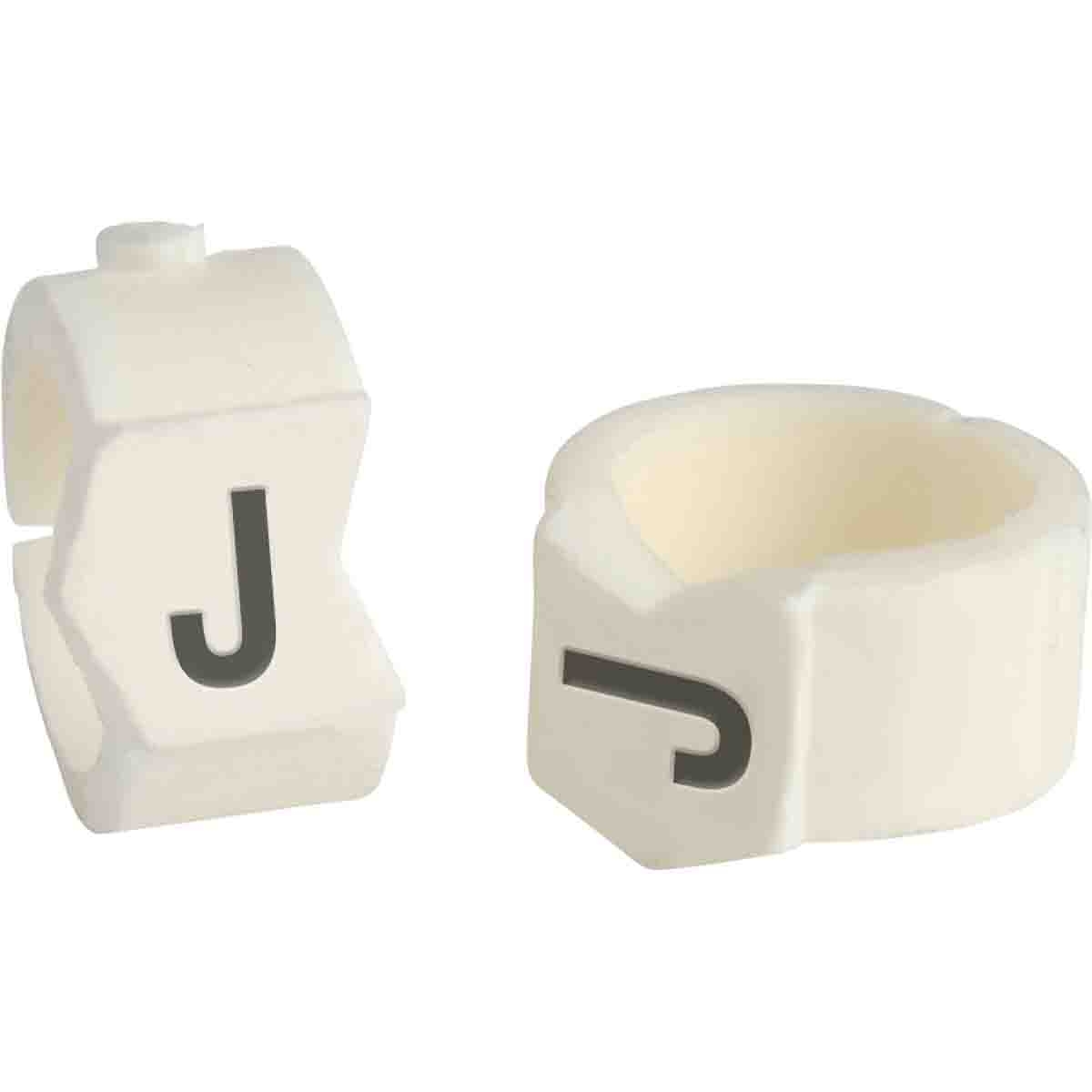 brd133519 - SCN-36-J клипсы белые, 50шт/упак, для провода 8,6-11,1мм диаметра, легенда J