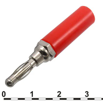 10-0072 A RED - Штекер 10-0072 a красный, под пайку