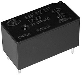 HF171F/12-Z3 - Реле силовое одна группа на переключение 6A/250В переменного тока материал контактов AgNi катушка 12В