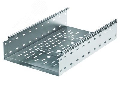 Лоток листовой перфорированный 400х80 L3000 сталь 1мм 35306