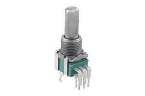 RK09L12D0A1T - Potentiometer RK09L Series, Dual-unit, Vertical, Flat shift 20mm, 10K, логариф. хар-ка (15A), For vol.