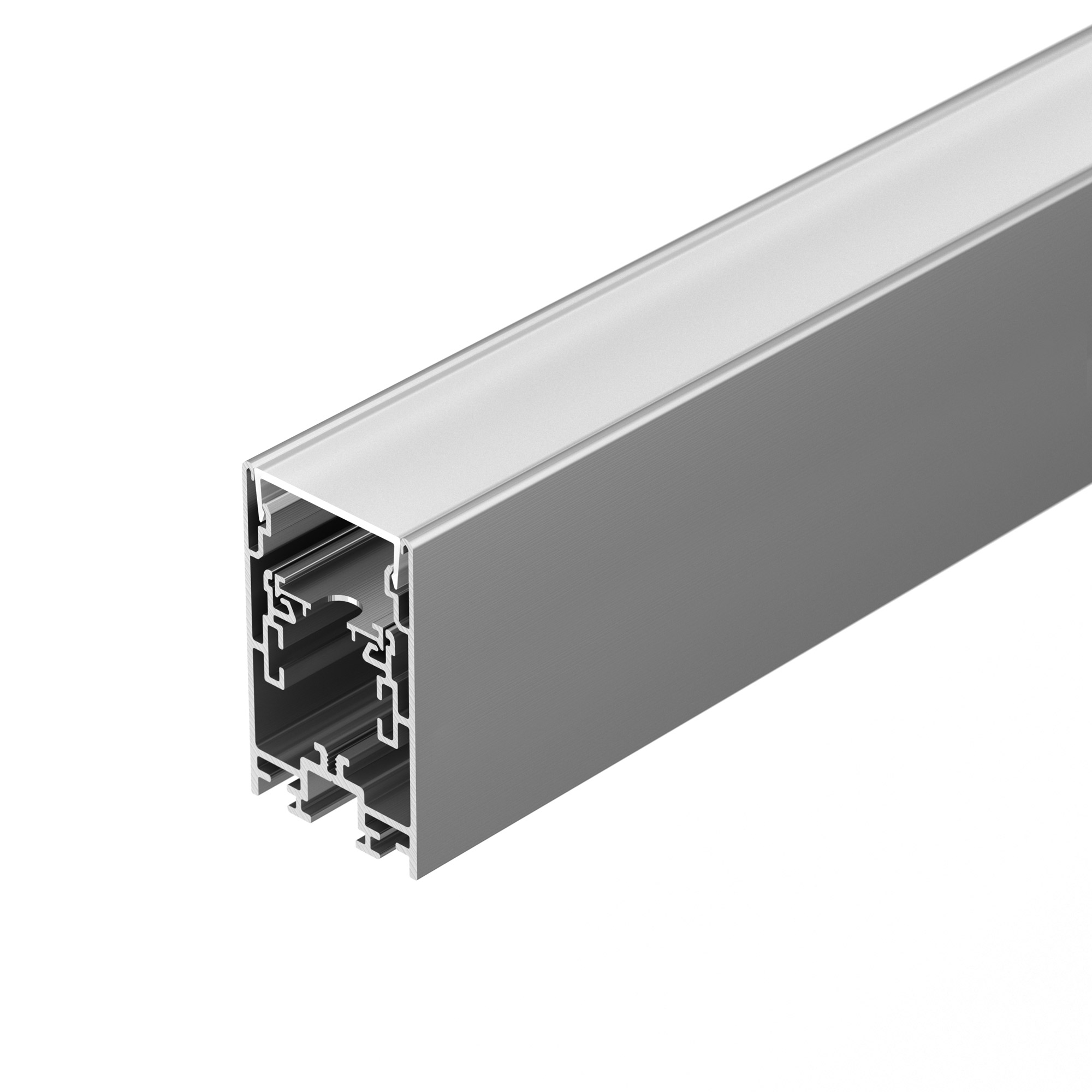 Профиль с экраном S2-LINE-4067-2500 ANOD+OPAL 021172 - Комплект с экраном. Алюминиевый анодированный профиль для светодиодных лент и линеек. Габаритные размеры (LхWхH): 2500x40x67 мм. В комплекте профиль, основание для ленты, PC матовый экран, фиксаторы о