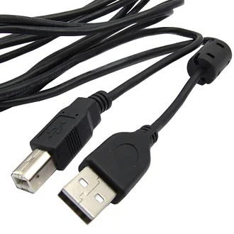 USB-A M USB-B M 1.8M F (SZC) - Кабель USB AM - USB BM, 1.8 м черный с фильтром