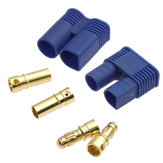 EC3 M+F/SET - Комплект разъема серии EC для радиоуправляемых моделей, вилка EC3-M (2Р) + гнездо EC3-F (2P), D контакта - 3 мм