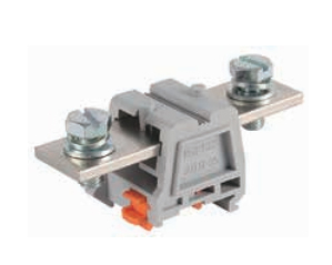 Болтовая клемма JUT17-240-GY - Болтовая клемма, тип фиксации провода: болт, номинальное сечение: 240 мм кв., 1000A, 400A, ширина: 53,5 мм, цвет: серый, тип монтажа: DIN35