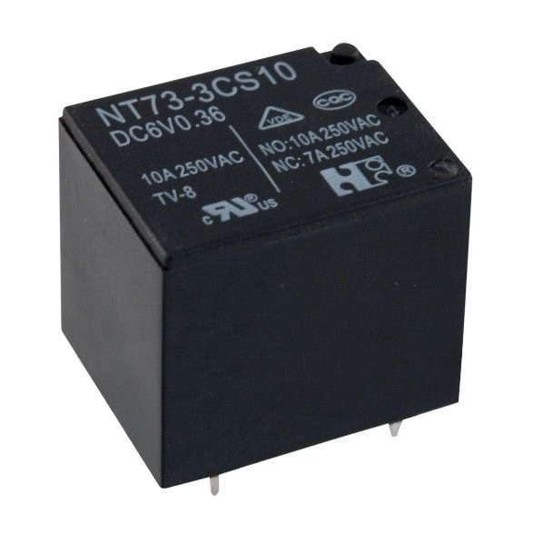 NT73-2-C-S-15-DC12V-0.36 - Силовое реле 15А одна контактная группа-два направления катушка 12В 0.36Вт