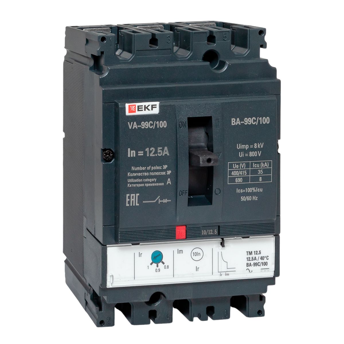 Выключатель автоматический ВА-99C 100/12,5А 3P 35кА EKF
