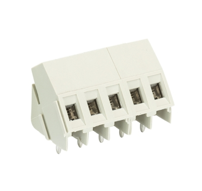 Клемма Wiecon 8135 / 5 - Клемма на печатную плату, подвод кабеля по углом 35 гр., с маркировкой, 4 полюсов, шаг: 5,00 мм,