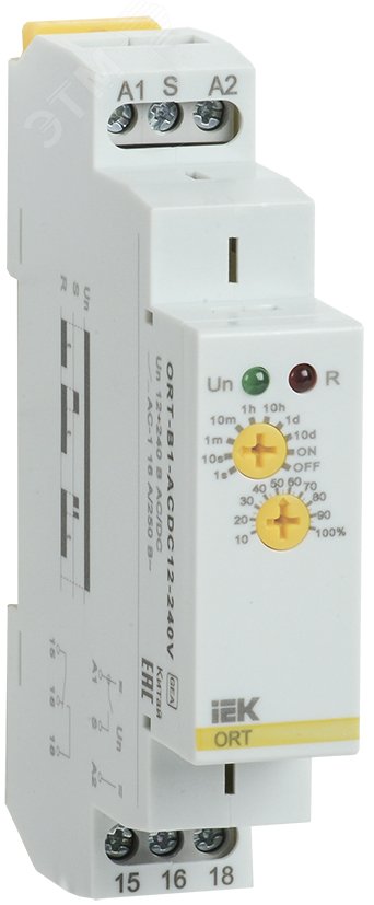 Реле задержки выключения ORT. 1 конт. 12-240 В AС/DC ORT-B1-ACDC12-240V