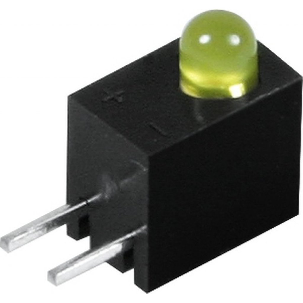 L-934CB/1YD - Светодиод 3мм с держателем/желтый/588нм/8-15мкд/60°