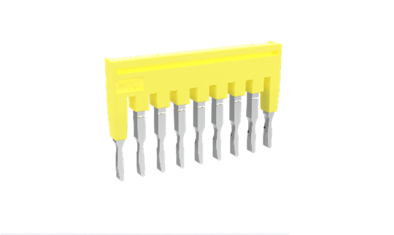 Соединительная перемычка TJA3.5-9 - Соединительная перемычка, втычная, изолированная, 9 полюсов, для серий клемм: TP/TU/TC, шириной 3,5 мм, цвет: желтый