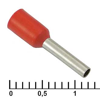 DN01008 RED (1.4X8MM) - Наконечник на кабель DN01008, красный, 1.4x8 мм