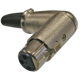 JD-385 - Разъем микрофонный XLR, гнездо угловое на кабель 3-х полюсное