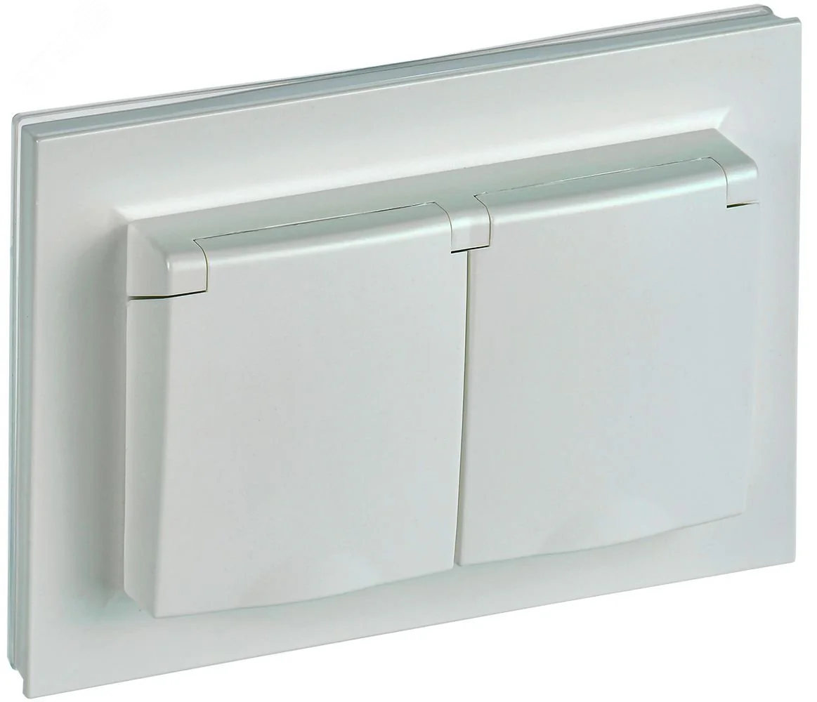 BRITE Роз. 2-я с кр. 16А в сб IP44 РСбш12-3-44-БрЖ жемч. BR-R26-16-44-K36-F