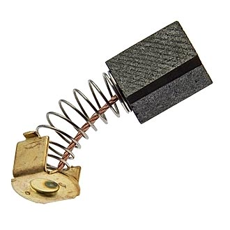 BRUSH 6X9X12  SPRING - Щетка графитовая для электродвигателя, медный провод на пружине, контакт латунь