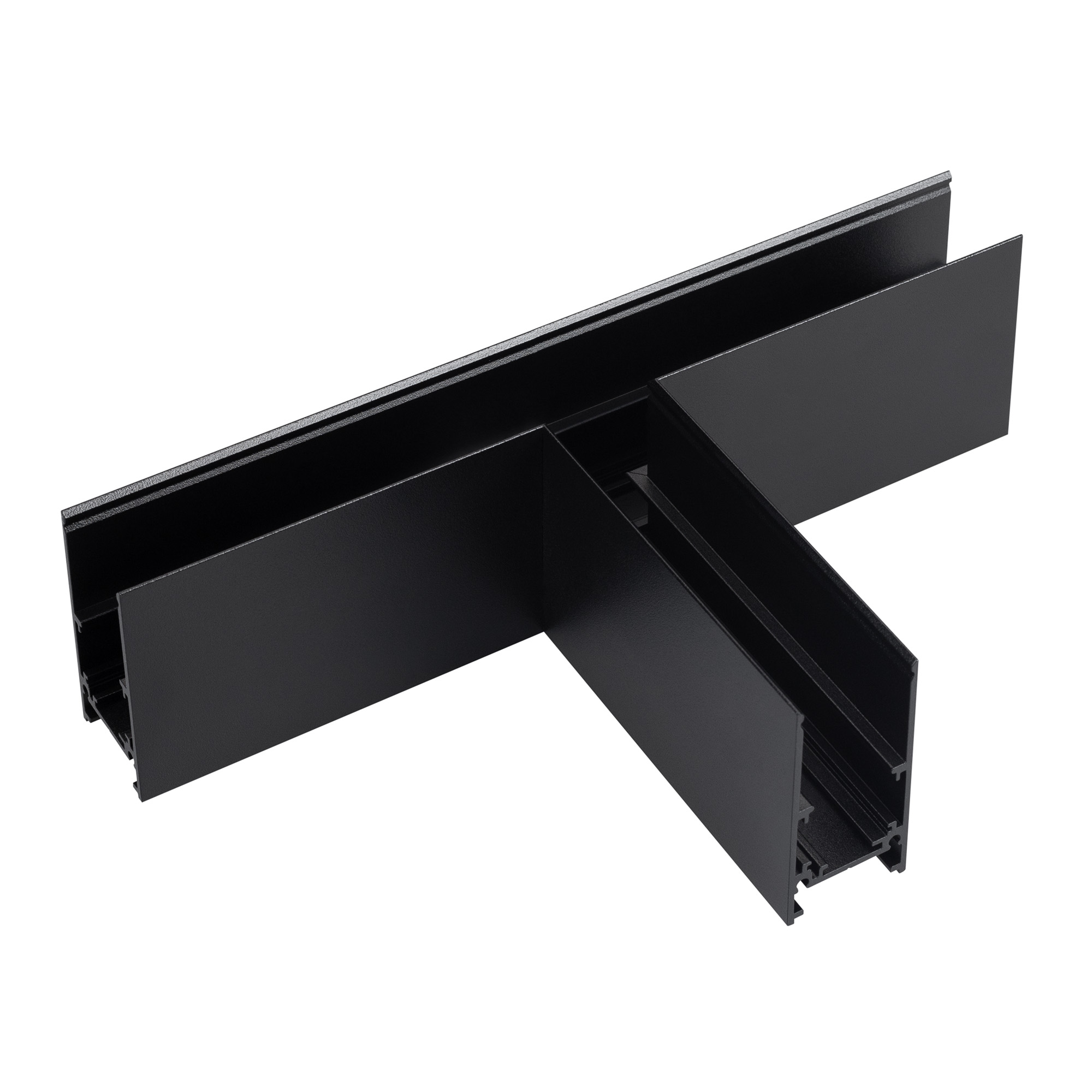 Коннектор тройной MAG-ORIENT-CON-2652-T90 (BK) 036807 - Тройной прямой коннектор для накладного трека ORIENT-2652 без токоведущих плат. Материал алюминий, цвет черный. Размеры 200x113x54мм. DC48V. Аксессуары для соединения с треком приобретаются отдельно.