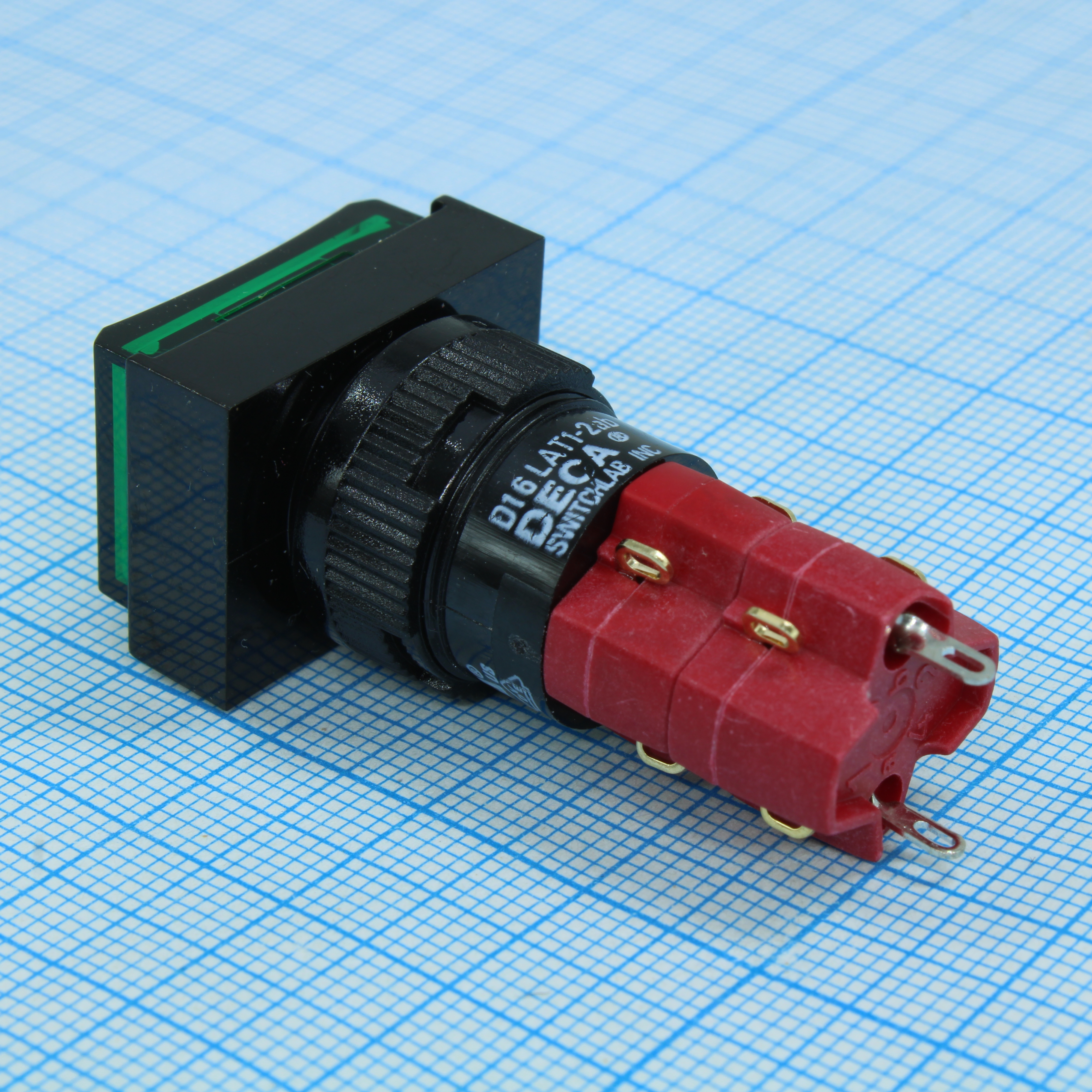 D16LAT1-2ABKG - D16LAT1-2ABKG, Переключатель кнопочный с фиксацией 250В/5А LED подсветка 24В