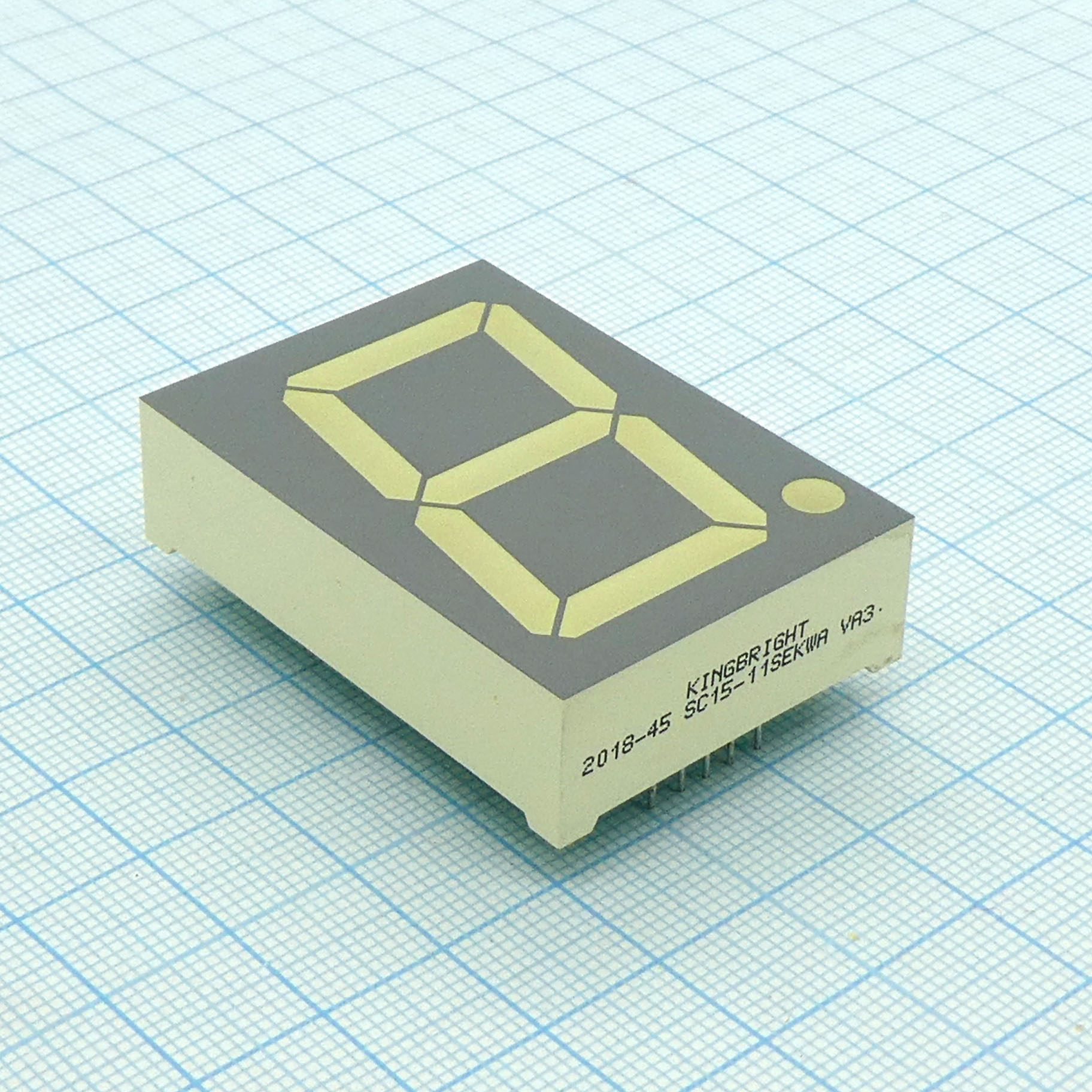 SC15-11SEKWA - 1 разрядный индикатор 38мм/оранжевый/601нм/150-420мкд/ОК