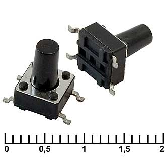 IT-1102WD (6X6X9.5) - Кнопка тактильная IT-1102WD, 6x6x9.5 мм
