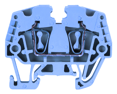 Клемма WKMF 2.5/15 BLAU - Проходная клемма, тип фиксации провода: пружинный, номинальное сечение: 2,5 мм кв., 24А, 500V, ширина: 5 мм, цвет: синий, тип монтажа: DIN 15