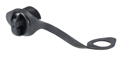 Заглушка RSTmicro 06.563.5053.1 - Защитная крышка контактной группы неиспользуемого розеточного разъема gesis RST MICRO, 2/3 полюса, с защитой от утери (поводок), цвет: черный, серия gesis RST MICRO