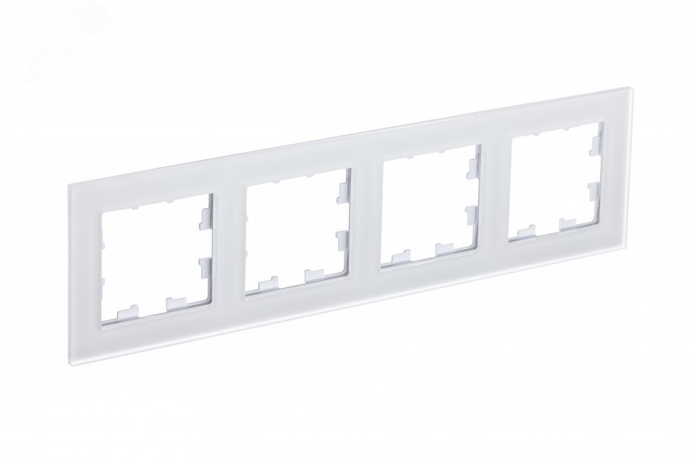 Рамка 4-м AtlasDesign Nature матов. стекло бел. SE ATN330104