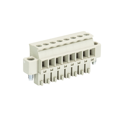 Розетка Wiecon 8813 B / 8 VL OB - Розеточный разъем, прямой, на кабель, шаг 3,81 мм, 8 полюсов, номинальное сечение: 1,5 мм кв., винтовая фиксация провода, 250V, 8А, без маркировки, цвет: серый, серия 8813 B VL