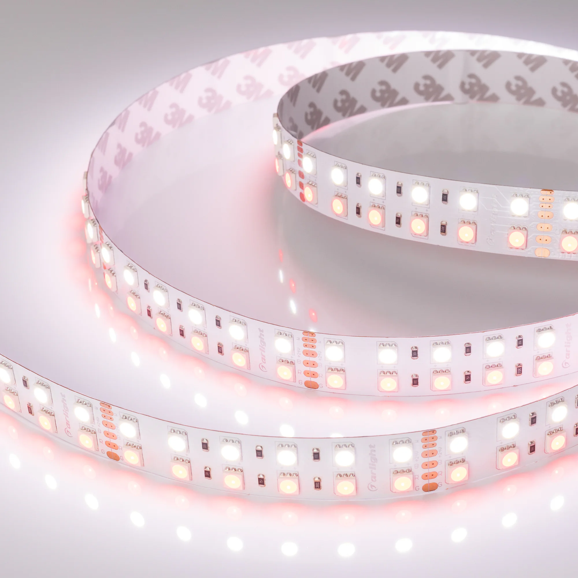 Лента RT-B144-19mm 24V RGBW-White (32 W/m, IP20, 5060, 5m) 011823(2) - Светодиодная широкая лента RT-B144, открытая. Светодиоды 5060, 144 шт/м (720 шт на 5 м), белая плата, ширина 19 мм, скотч 3M. Цвет RGB + БЕЛЫЙ 6000 K, цветопередача CRI>85, угол 120°. 