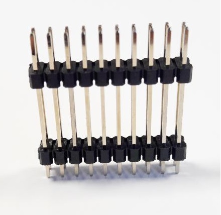 DS1029-04-2X10P8BVA10-B - Штыревой соединитель, 2х10 шаг 2,54мм.,двухрядный (A=6.00мм, H=10.40мм, B=3.00мм)