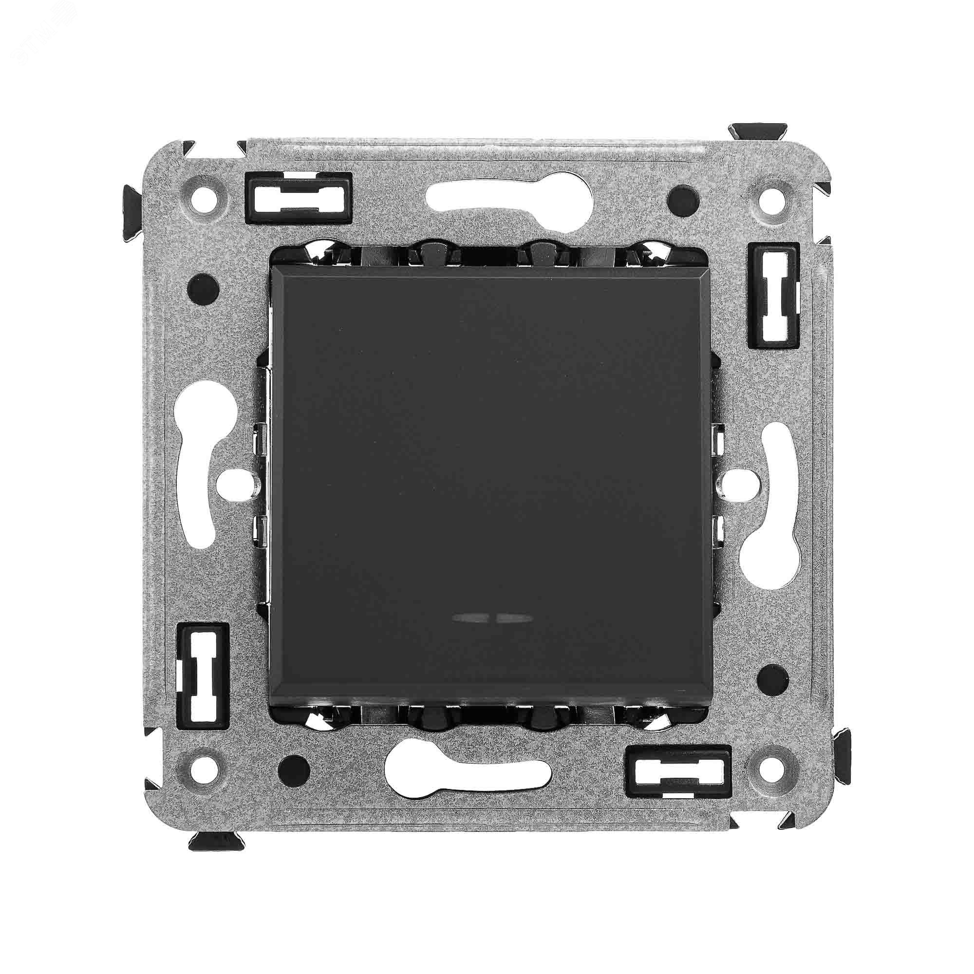 Кнопка 1-кл. СП Avanti "Черный матовый" 4412153