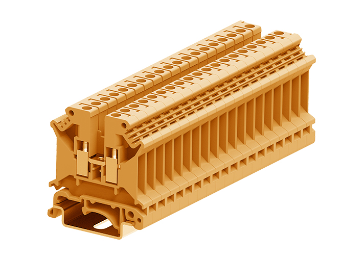 Проходная клемма 305904 - Проходная клемма, UK4, тип фиксации провода: винтовой, номинальное сечение: 4 мм кв., 32A, 800V, ширина: 6,1 мм, цвет: оранжевый, тип монтажа: DIN 35