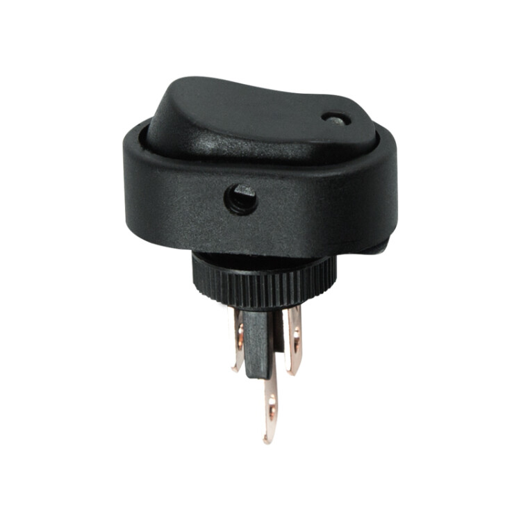 RWB-523 синий - Выключатель клавишный овальный с подсветкой ON-OFF (3c) 20А 12В