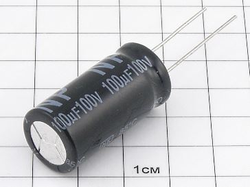 Конденсатор 100мкФ 100В 16x32 неп