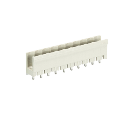 Вилка Wiecon 8113 S / 10 G OB GR OF - Вилочный разъем, вертикальный, без боковых стенок, на плату, шаг 5 мм, 10 полюсов, фиксация на плате пайкой, 400V, 12А, без маркировки, цвет: серый, серия 8113 S GOF