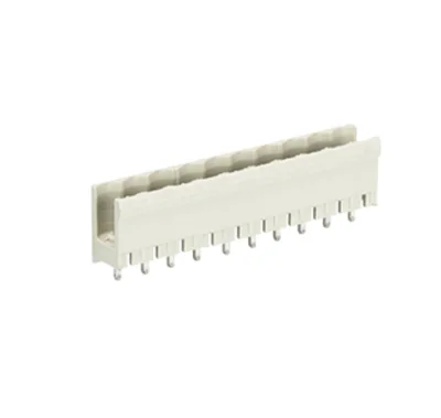 Вилка Wiecon 8113 S / 10 G OB GR OF - Вилочный разъем, вертикальный, без боковых стенок, на плату, шаг 5 мм, 10 полюсов, фиксация на плате пайкой, 400V, 12А, без маркировки, цвет: серый, серия 8113 S GOF