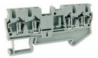 Проходная клемма UJ5-2.5/2X2 - Проходная клемма, 4 точки подключения в клемме, тип фиксации провода: пружинный, номинальное сечение: 2,5 мм кв., 31A, 800V, ширина: 5,2 мм, цвет: серый, тип монтажа: DIN 35